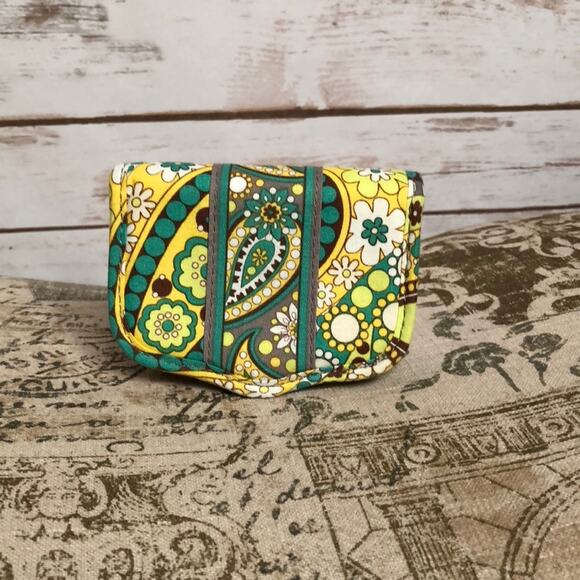 Vera Bradley Foldable ID Holder LEMON SORBET - Picture 1 of 9